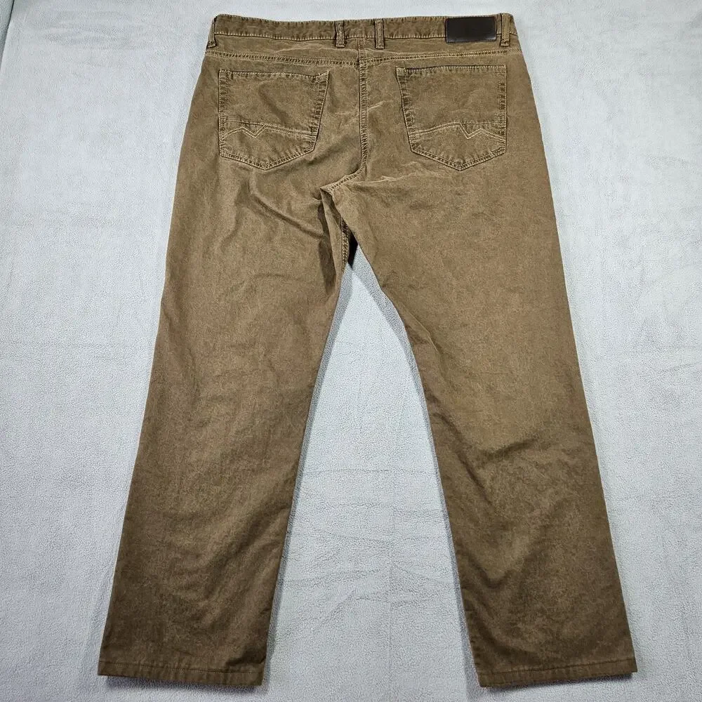 MAC Jeans‎ Arne Pipe Mens 38x28 Brown Straight Leg Pants Mid-Rise Stretch Casual
